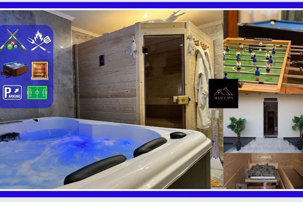 Maison privative SPA Jacuzzi Sauna Salle de jeux Weitbruch Extérieur photo